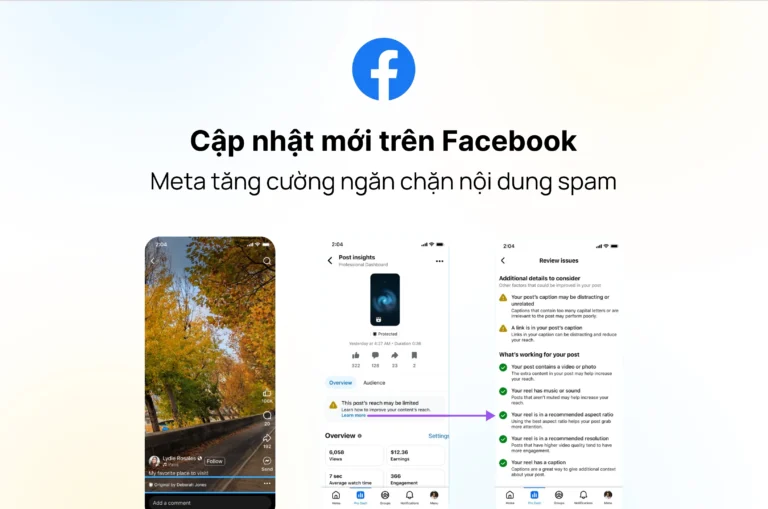 Cập nhật Facebook mới – Meta tăng cường xử lý nội dung spam