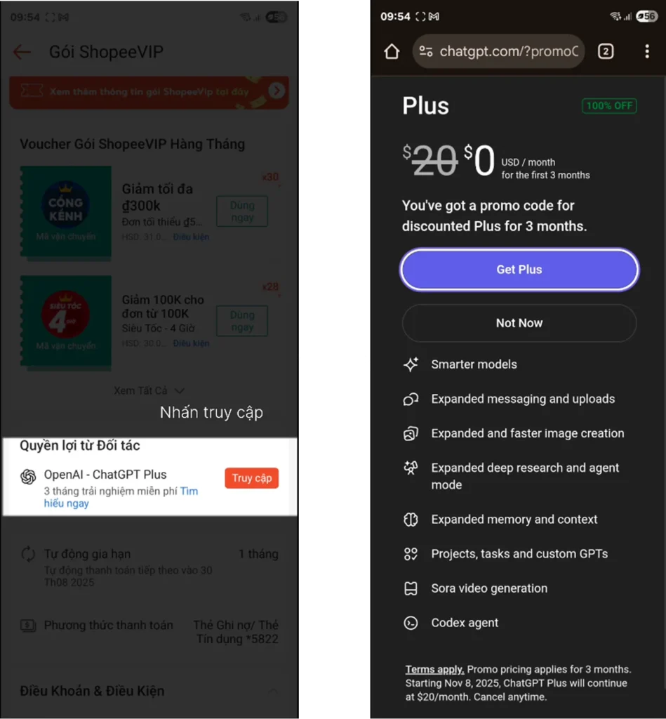 Miễn phí ChatGPT Plus 3 tháng 2025 với Shopee VIP – Hướng dẫn đăng ký chi tiết 8 Đăng ký ChatGPT Plus từ Shopee VIP bước 2
